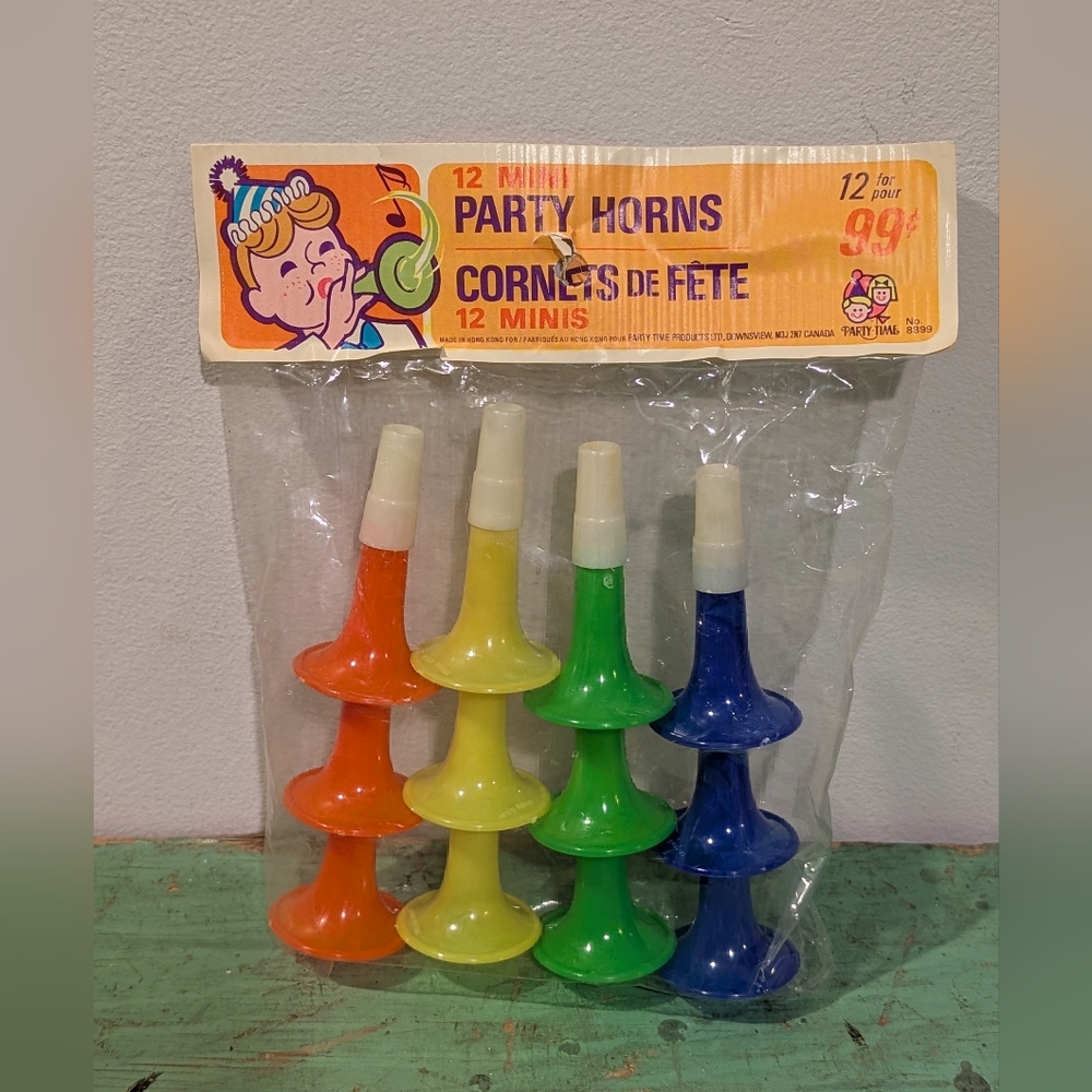 Vintage 1960's-70's Party Time Party Horns - Party Favours Nos - Neat!